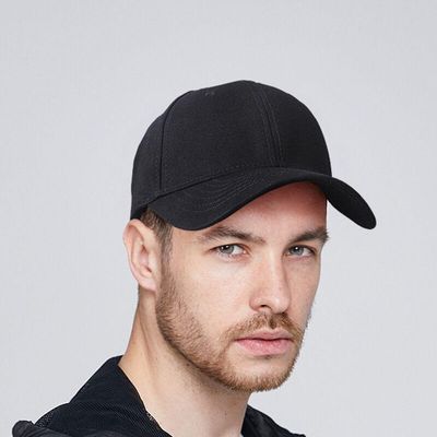 Kit 2 Bonés Lisos Aba Curva Ajustável Unissex Baseball Dad Hat Strapback preto E Vermelho