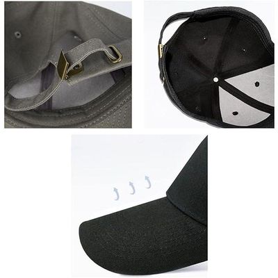 Kit 2 Bonés Lisos Aba Curva Ajustável Unissex Baseball Dad Hat Strapback preto E Vermelho
