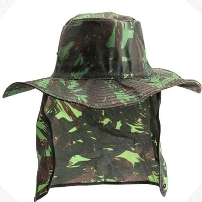 Chapéu Australiano Camuflado Pescador Pesca Sol Proteção Nuca Pescoço