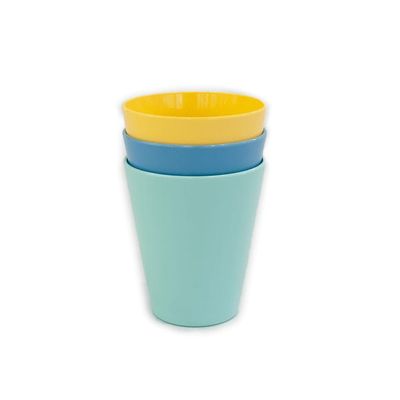 Kit Copo Fresc Vem Verde-azul-amarelo 350ml Pp Linha Alegria