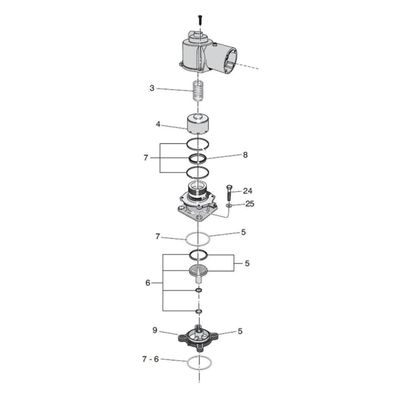 Reparo Retenção Válvula Admissão Srp2040 Srp2050 Srp2060 Srp2075 Srp3060 Srp3075 3" (Modelo Antigo)