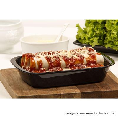 Travessa Servir Retangular 1,2l Branca Em Policarbonato Linha Profissional Cook Vem