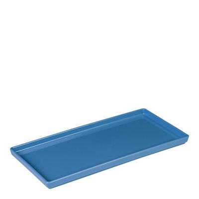 Prato Square Retangular 13,5x27 Azul Em Polipropileno Linha Tendência Vem