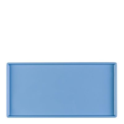 Prato Square Retangular 13,5x27 Azul Em Polipropileno Linha Tendência Vem