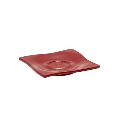 Pires Para Xícara De Café Quadrada 14x14 Vermelho Em Policarbonato Linha Profissional Cook Vem