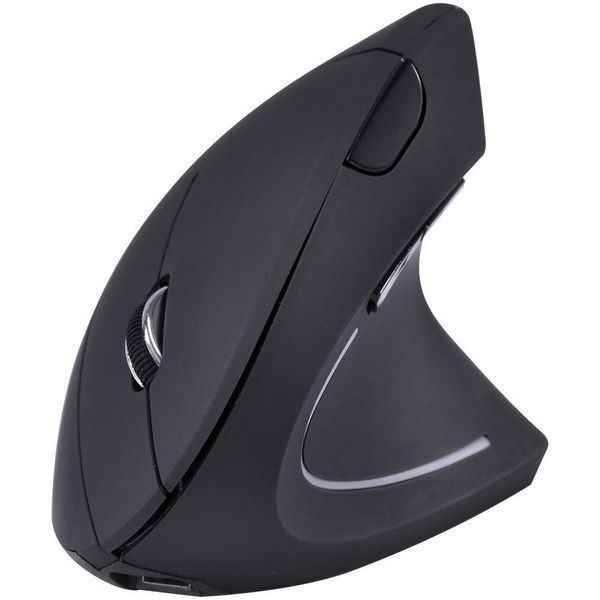 Mouse Sem Fio Recarregavel 2.4 Ghz Vertical Ergonomico Preto