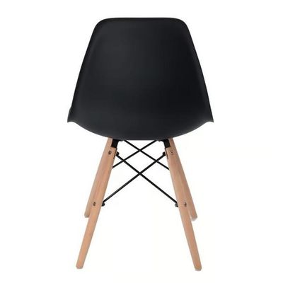 Kit - Mesa Redonda Eames 120 Cm Preto + 4 Cadeiras Eiffel Dsw Preto