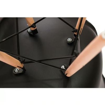 Kit - Mesa Redonda Eames 120 Cm Preto + 4 Cadeiras Eiffel Dsw Preto