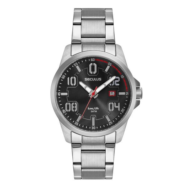 Relógio Seculus Masculino Ref: 44198g0svna1 Militar Prateado