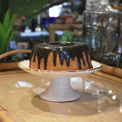 Porta Bolo Ou Torta Petite Four Bambu 20cm 1ª Linha Scalla