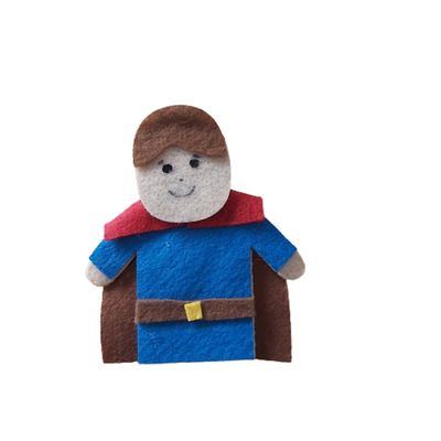 Dedoches de Feltro - Bela Adormecida - 3 Personagens - Multicolorido - Kits e Gifts