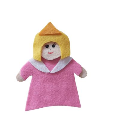 Dedoches de Feltro - Bela Adormecida - 3 Personagens - Multicolorido - Kits e Gifts