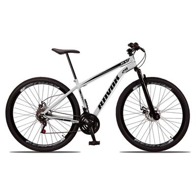 Bicicleta Mountain Bike 21 Velocidades Aço Suspensão Shimano Branco