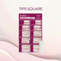 Kit Para Alongamento De Unhas Belliz Tips Square 100und