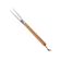 Jogo Garfo E Faca De Churrasco Profissional Corte Aço Inox Cabo Bambu Açougueiro 37cm Lyor