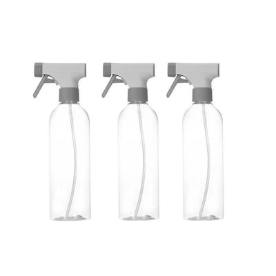Kit Borrifadores 3 Unidades Multiuso Flow Bege E Cinza 500ml