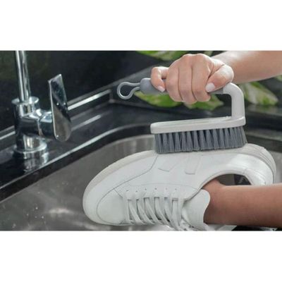 Escova De Piso Flow Bege Fechado E Cinza