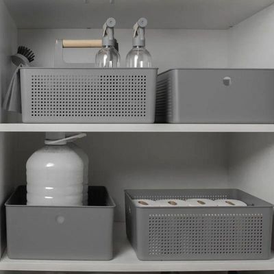 Organizador Multiuso 8 Litros Flow - Chumbo