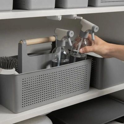 Organizador Multiuso 8 Litros Flow - Chumbo