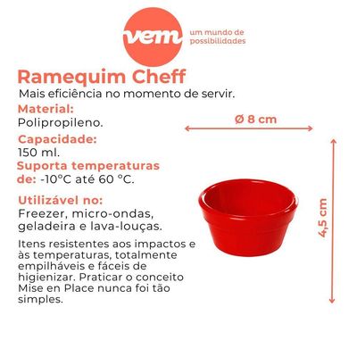Ramequim Cheff 150ml Laranja Em Polipropileno Linha Tropical Vem