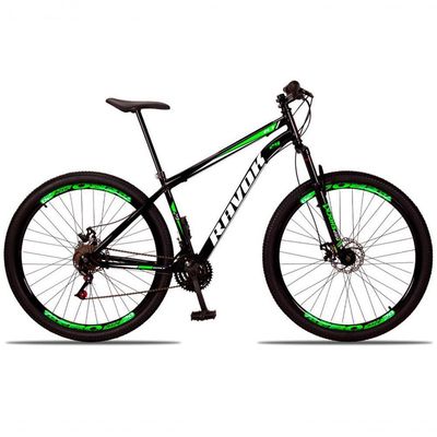 Bicicleta Mountain Bike 21v Aço Suspensão Shimano verde