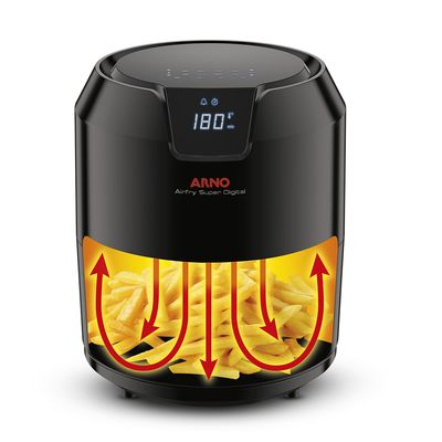 Fritadeira Elétrica Air Fryer Arno Super BFRY 4,2L Preta - 220V