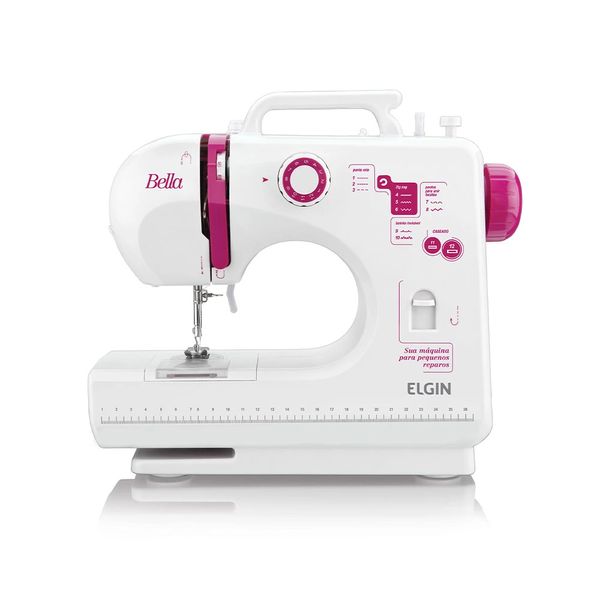 Mini Máquina de Costura Elgin Manual BL-1200 Portátil Elétrica Pequenos Reparos