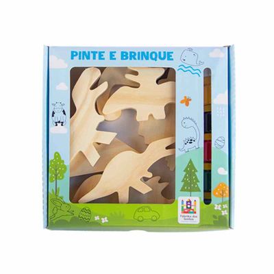 Kit Pinte e Brinque - Dinossauros - Fabrika dos Sonhos