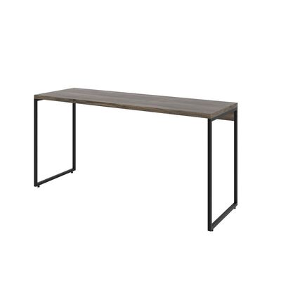 Kit Estante Areta 3 Prateleiras com Mesa Industrial Aspen 150cm C01 Carvalho Dark - Lyam Decor
