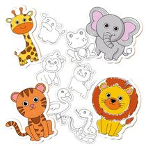 Kit Pintura Safári Pop com 10 Telas 5496 Brincadeira De Criança