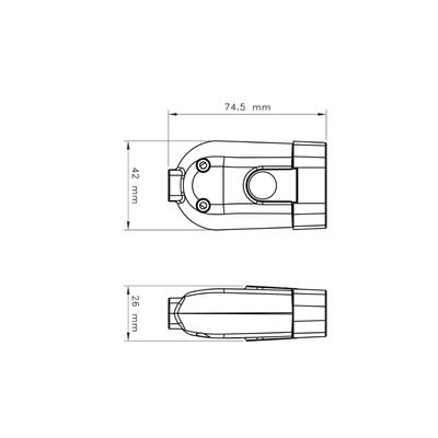 Kit 4 Plugue Femea 2P+T 20 A 250 V Tramontina Branco
