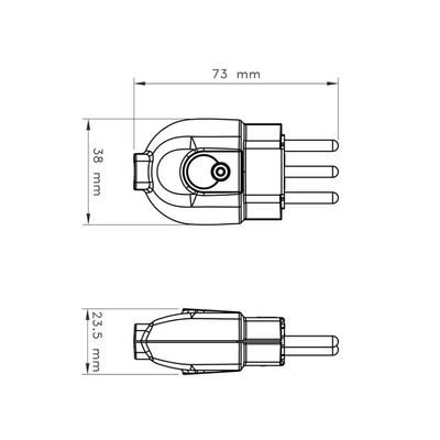 Kit 2 Plugue Macho 2P+T 10 A 250 V Tramontina Branco