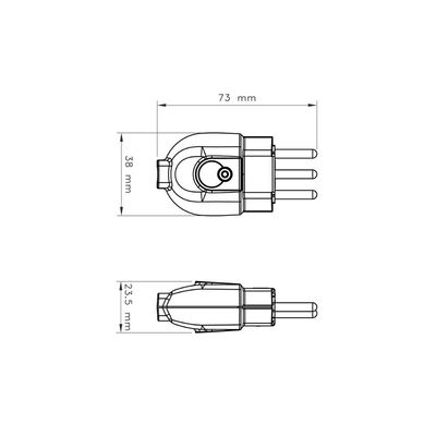 Kit 2 Plugue Macho 2P+T 10 A 250 V Tramontina Branco