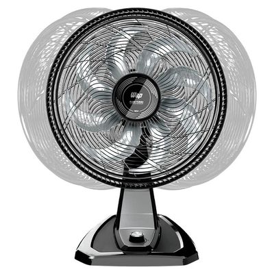 Ventilador de Mesa/Parede Wap Flow Turbo com 8 pás, 3 velocidades e 180W Preto e cinza / 220V