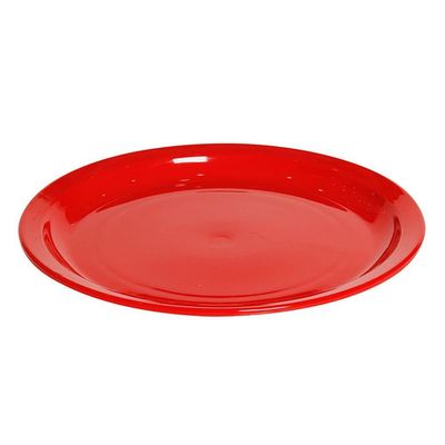 Prato Elegance Raso Redondo 25cm Vermelho Em Polipropileno Linha Tropical Vem