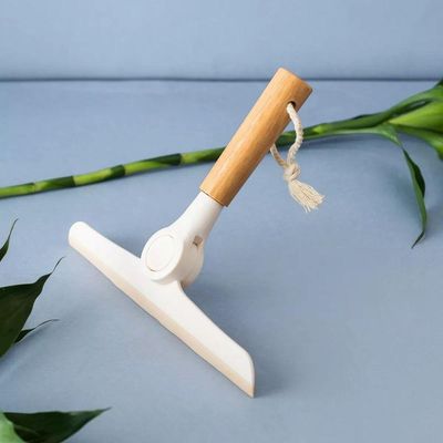 Rodo De Pia Dobrável Com Cabo De Bambu Oikos off White