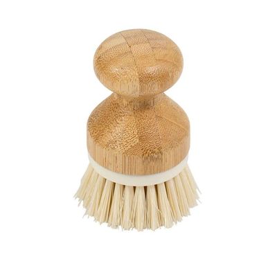 Kit Escova De Limpeza E Rodo De Pia Dobrável Bambu Off White