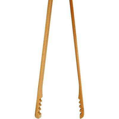 Pinça Culinária Reta De Bambu Multiuso 36cm