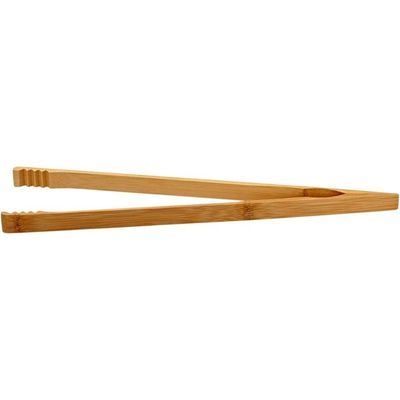 Pinça Culinária Reta De Bambu Multiuso 36cm