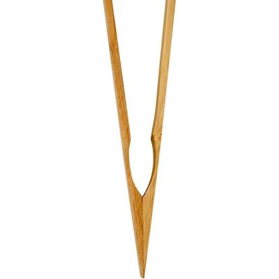Pinça Culinária Reta De Bambu Multiuso 36cm