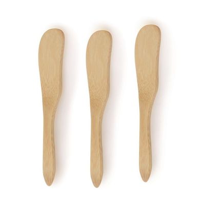 Jogo De Espátulas Para Patê De Bambu Ecokitchen 3 Pçs