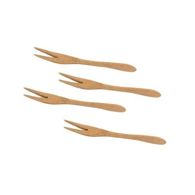 Jogo De Garfos De Bambu Ecokitchen 4 Pçs