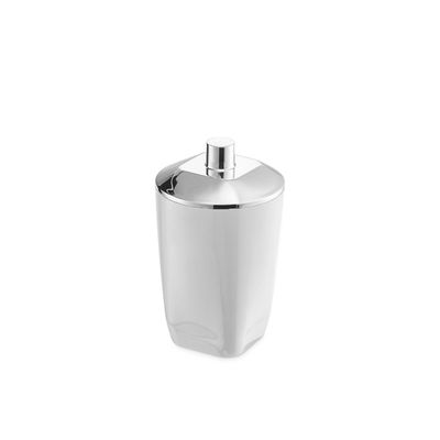 Porta Algodao Branco Tampa Acessorio Banheiro 300ml 1un