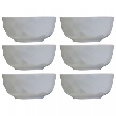 Conjunto com 6 Tigelas G Edros em Porcelana 2 L Germer Branco