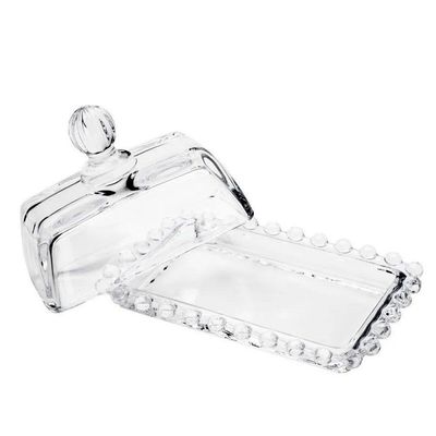Manteigueira De Cristal Pearl Wolff 14x9x10cm
