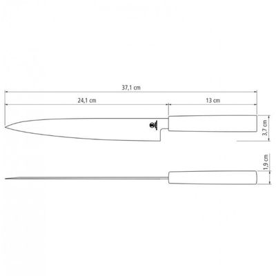 Faca 9 Yanagiba Tramontina Sushi Silver em Aço Inox Marrom