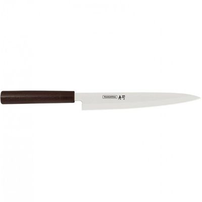 Faca 9 Yanagiba Tramontina Sushi Silver em Aço Inox Marrom