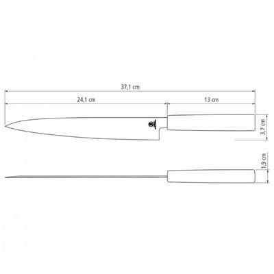 Faca 9 Yanagiba Tramontina Sushi Silver em Aço Inox Marrom