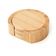 Jogo De Porta Copos Redondo De Bambu 6 Peças