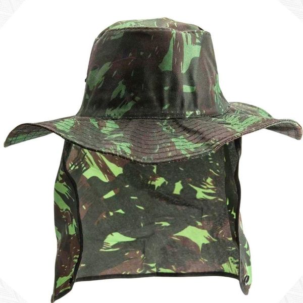 Kit 10 Chapéus Australianos Camuflados Pescador Pesca Sol Proteção Nuca Pescoço